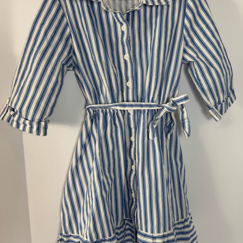 BCBGirls Navy and White Striped Casual Dress Sz 8 - Picture 2 of 8